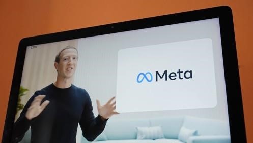 ▲28일(현지시간) 마크 저커버그 페이스북 CEO가 온라인 이벤트에서 새로운 사명인 '메타'(Meta)를 발표하고 있다. 