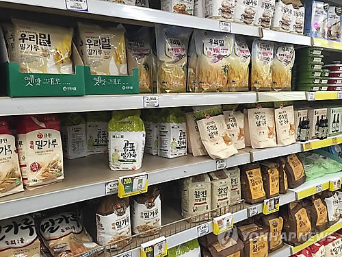 ▲대형마트 밀가루 코너. 연합뉴스
