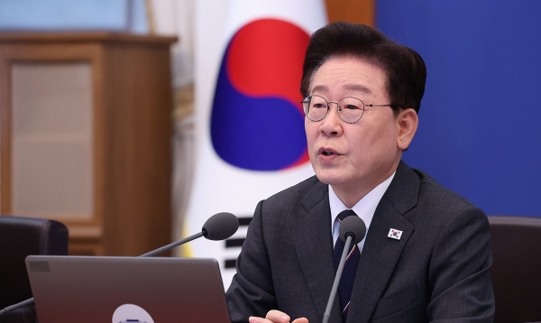 ▲이재명 대통령이 6일 청와대에서 열린 국무회의에서 발언하고 있다. 연합뉴스